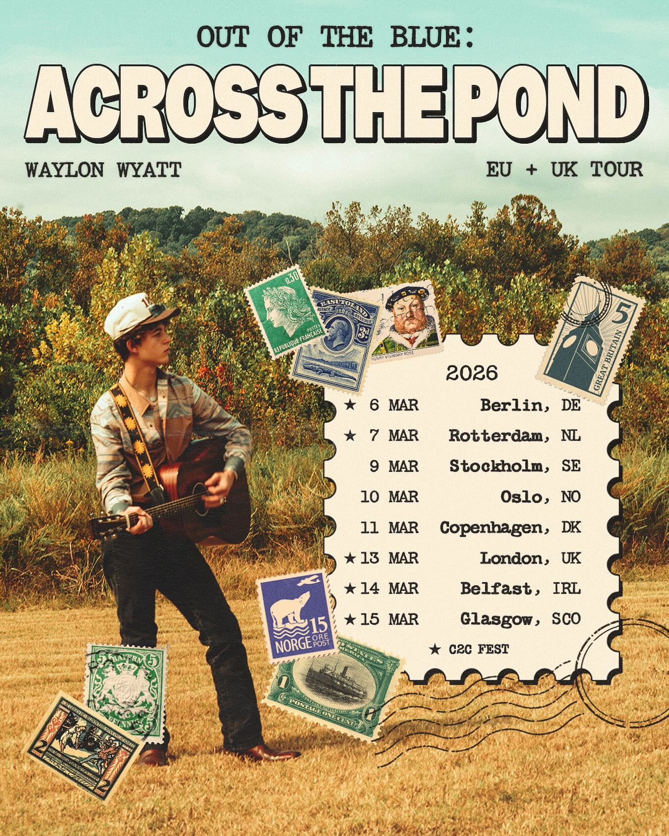 Waylon Wyatt American Route Tour Tour Poster 2026